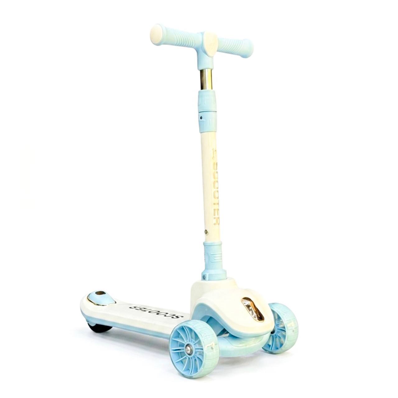 3-Wheel Light-Up Kids Scooter with Music - Foldable & Height Adjustable (Ages 2-10)