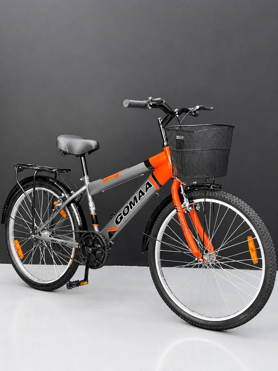 Gomaa 24-Inch City Bike with Front Basket & Rear Rack