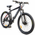 دراجة جبلية Trinx M007 مقاس 26 بوصة، إطار ألمنيوم، ناقل حركة Shimano بسرعة 21 سرعة، نظام تعليق أمامي قابل للقفل، فرامل قرص ميكانيكية 160 مم