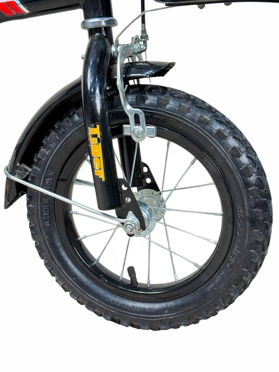 TIGER Kids Bike 12 Inch with Front Basket & Back Seat – For Children 2 to 5 Years