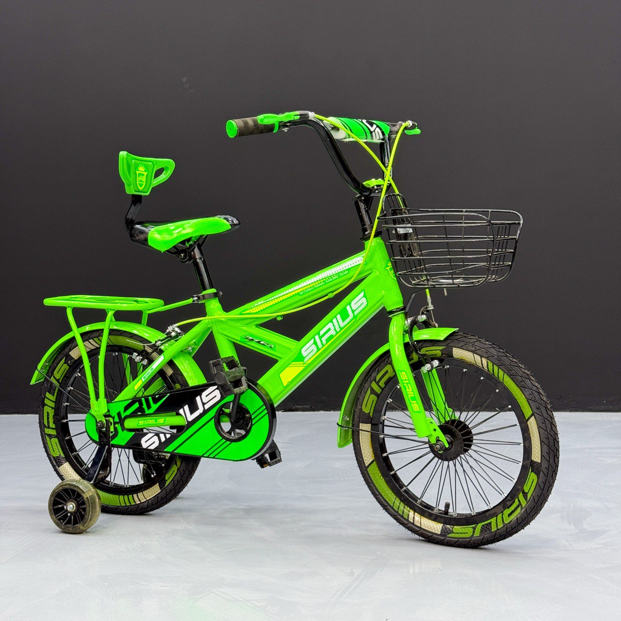 Series Kids Bicycle – Heavy-Duty Frame with Front Basket & Backrest Seat – Safe & Stable Ride Red