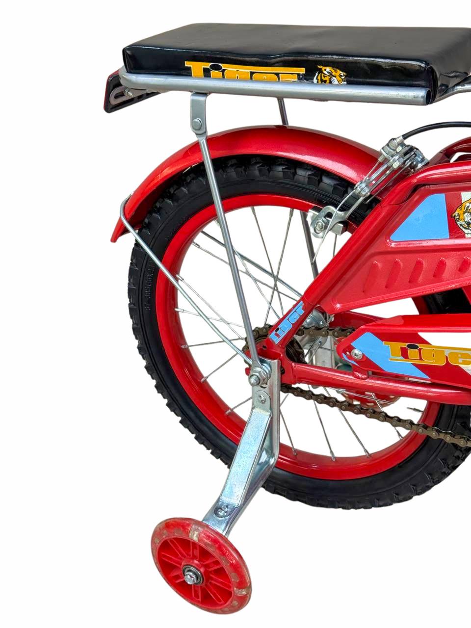 TIGER Kids Bike 16 Inch with Front Basket & Back Seat – For Children 4 to 7 Years