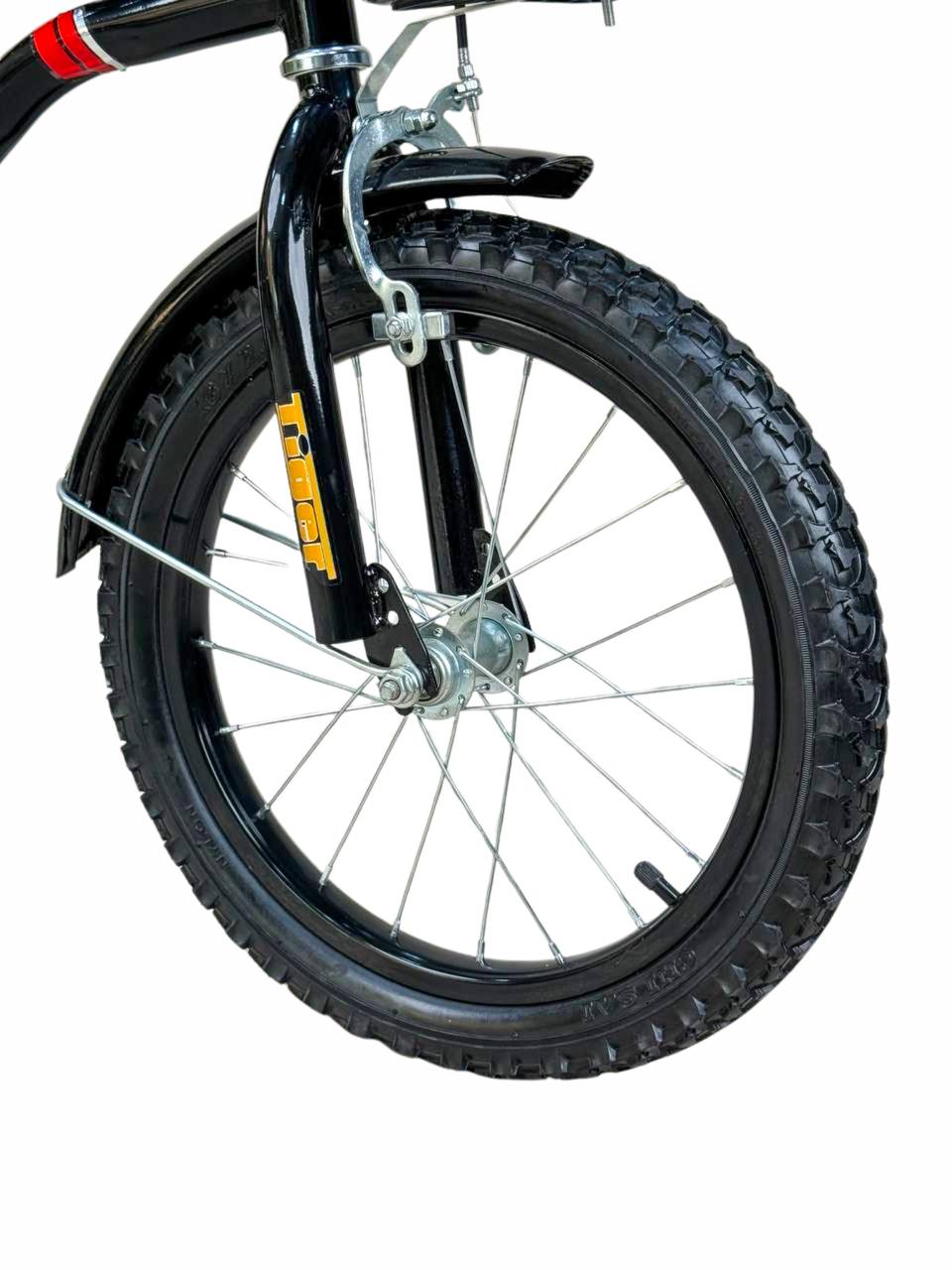 TIGER Kids Bike 16 Inch with Front Basket & Back Seat – For Children 4 to 7 Years