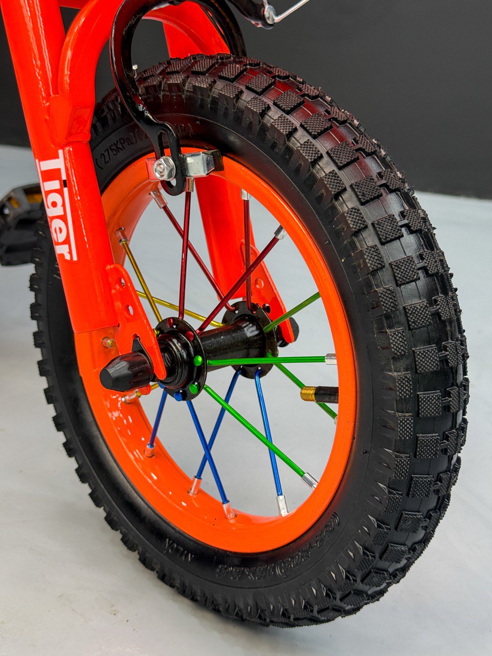 12-Inch Sporty Motorcycle-Style Bicycle for Ages 2-4 Years Orange