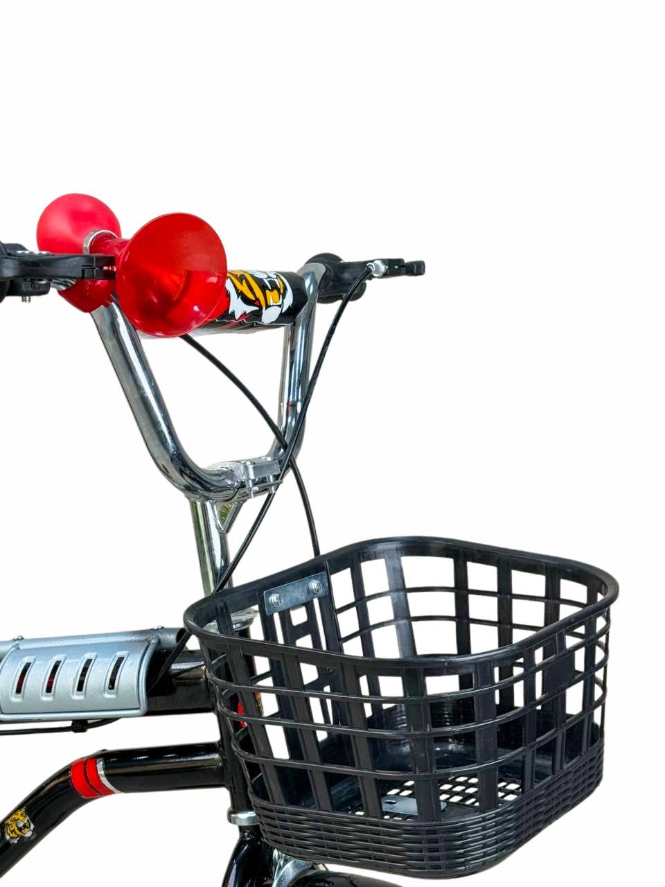 TIGER Kids Bike 16 Inch with Front Basket & Back Seat – For Children 4 to 7 Years