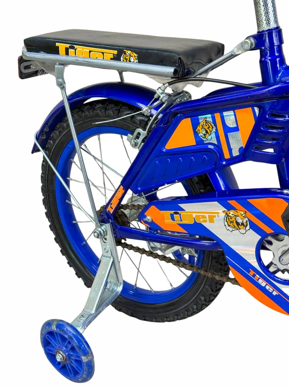 TIGER Kids Bike 16 Inch with Front Basket & Back Seat – For Children 4 to 7 Years