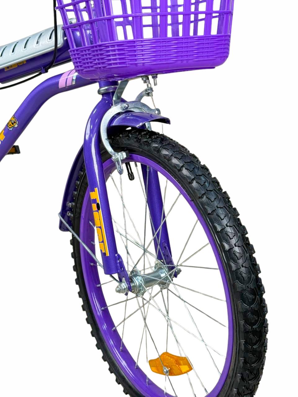 TIGER Kids Bike 20 Inch with Front Basket & Back Seat – For Children 6 to 10 Years