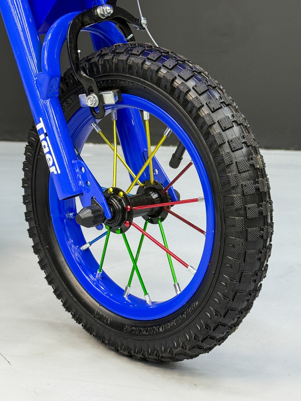 12-Inch Sporty Motorcycle-Style Bicycle for Ages 2-4 Years Blue