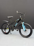 Kids Mountain Bike 20 Inch – 21 Speed – Disc Brakes – Front Suspension – 3.00 Wide Tires – Suitable for Ages 6-12 Silver