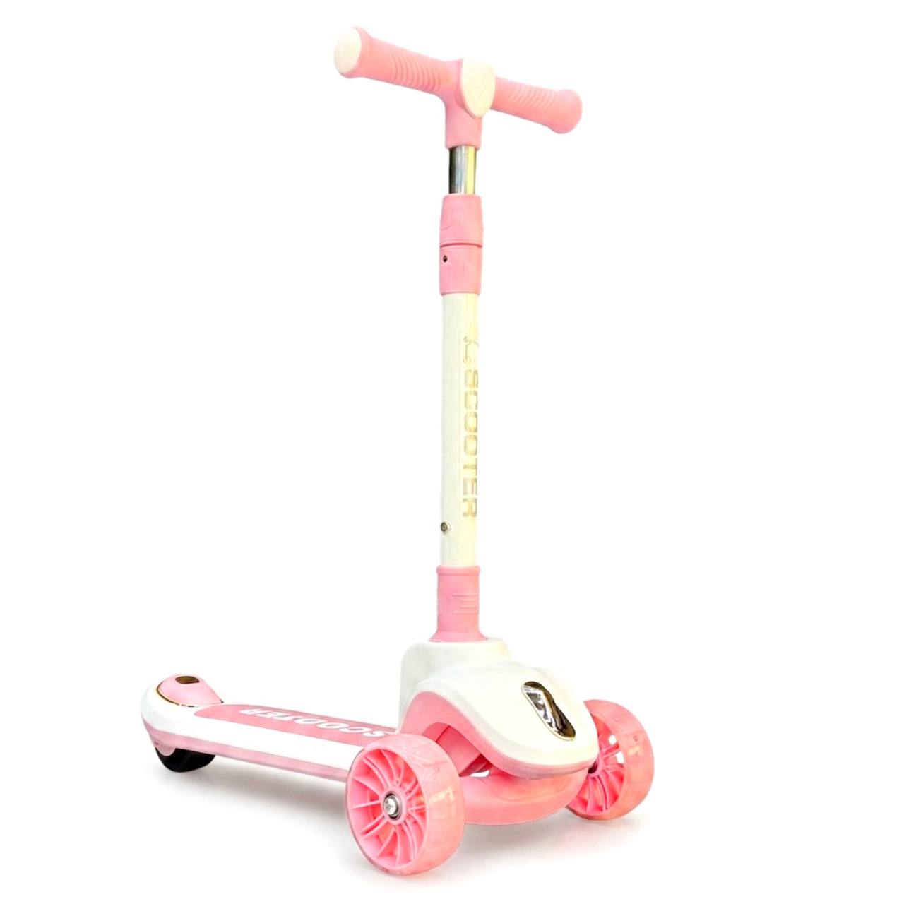 3-Wheel Light-Up Kids Scooter with Music - Foldable & Height Adjustable (Ages 2-10)