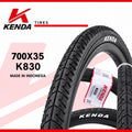 إطار دراجة هوائية للطرق والهايبرد KENDA K830 700×35C - بنقشة شبه ملساء