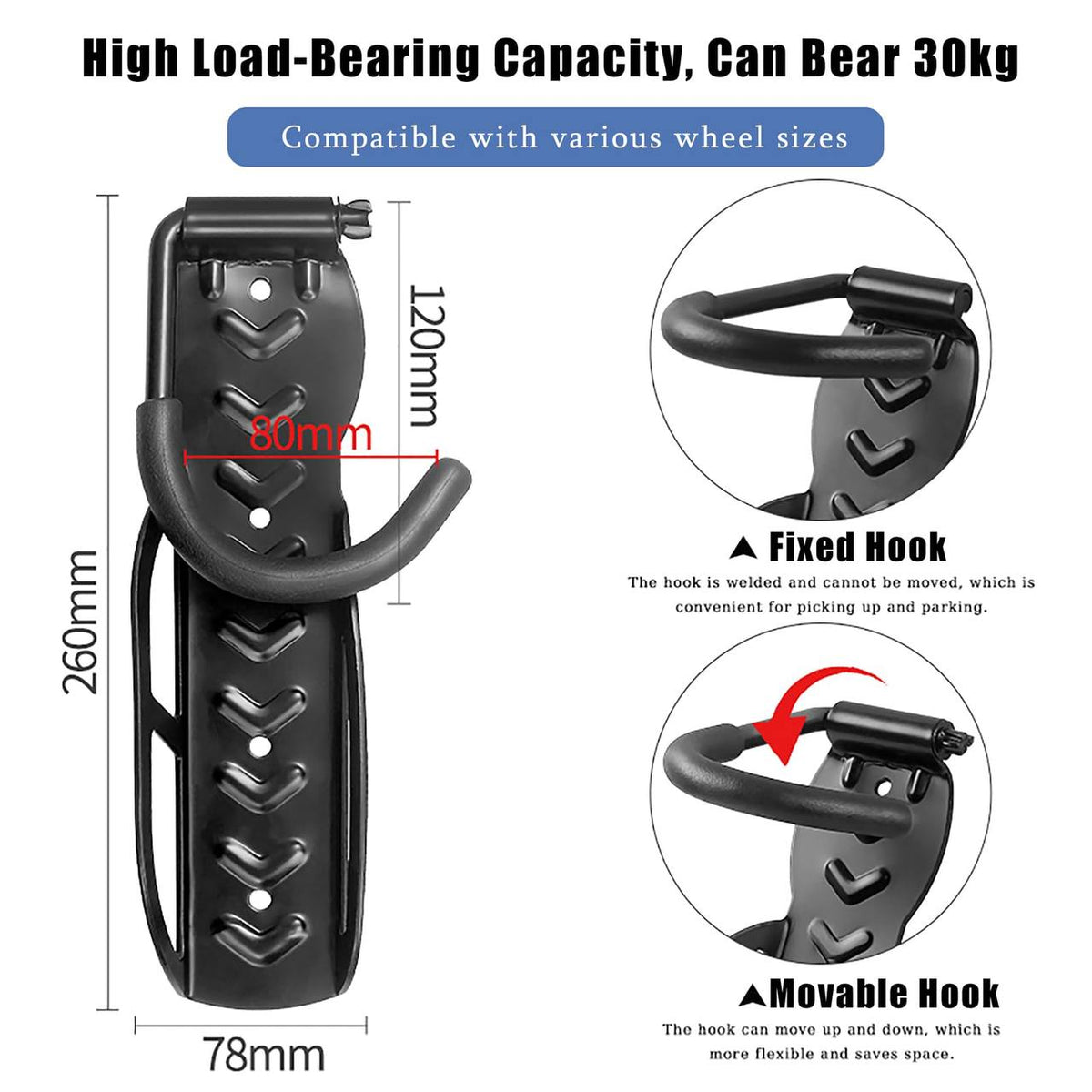 Bicycle Wall Mount Steel
