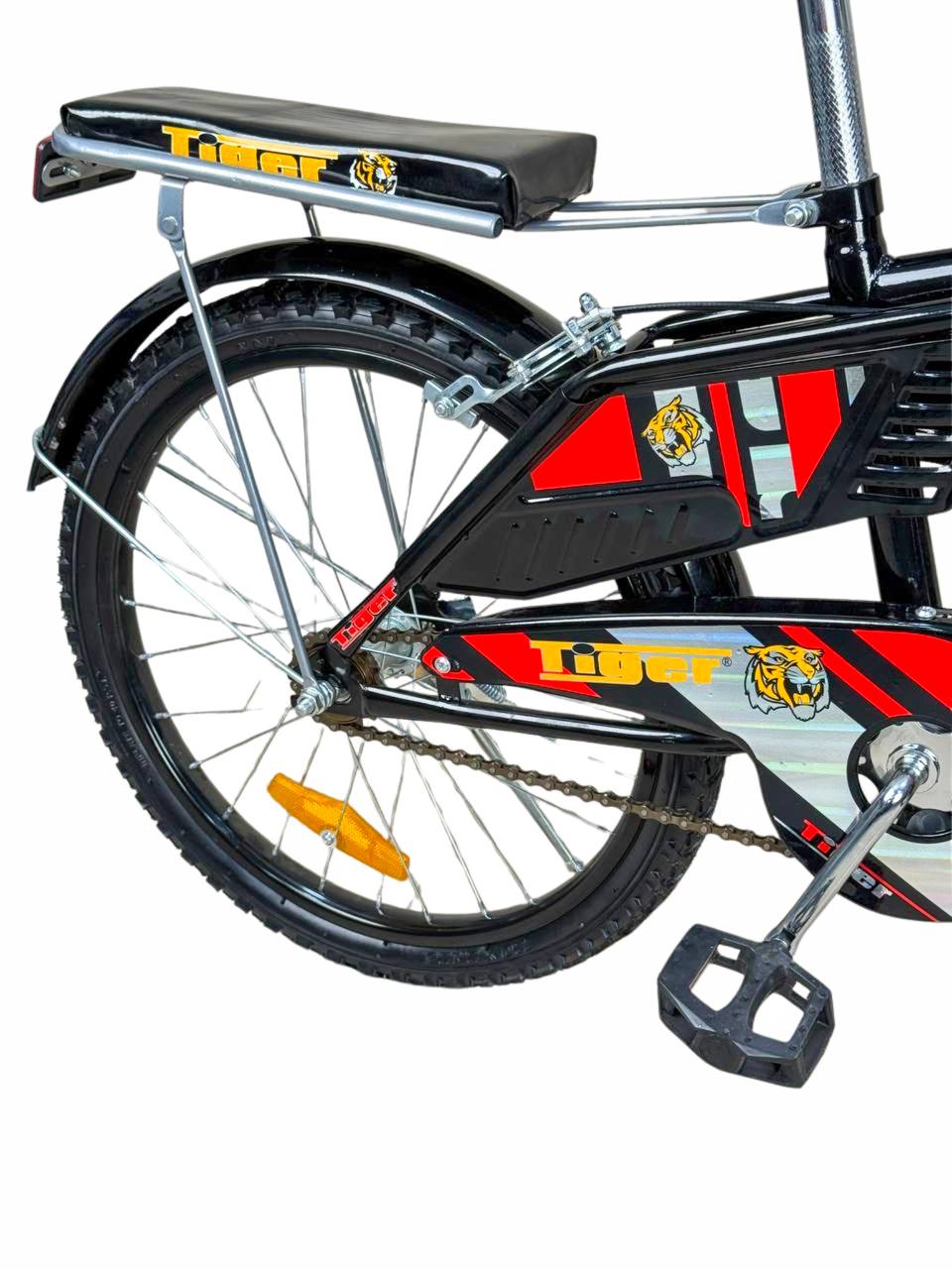 TIGER Kids Bike 20 Inch with Front Basket & Back Seat – For Children 6 to 10 Years