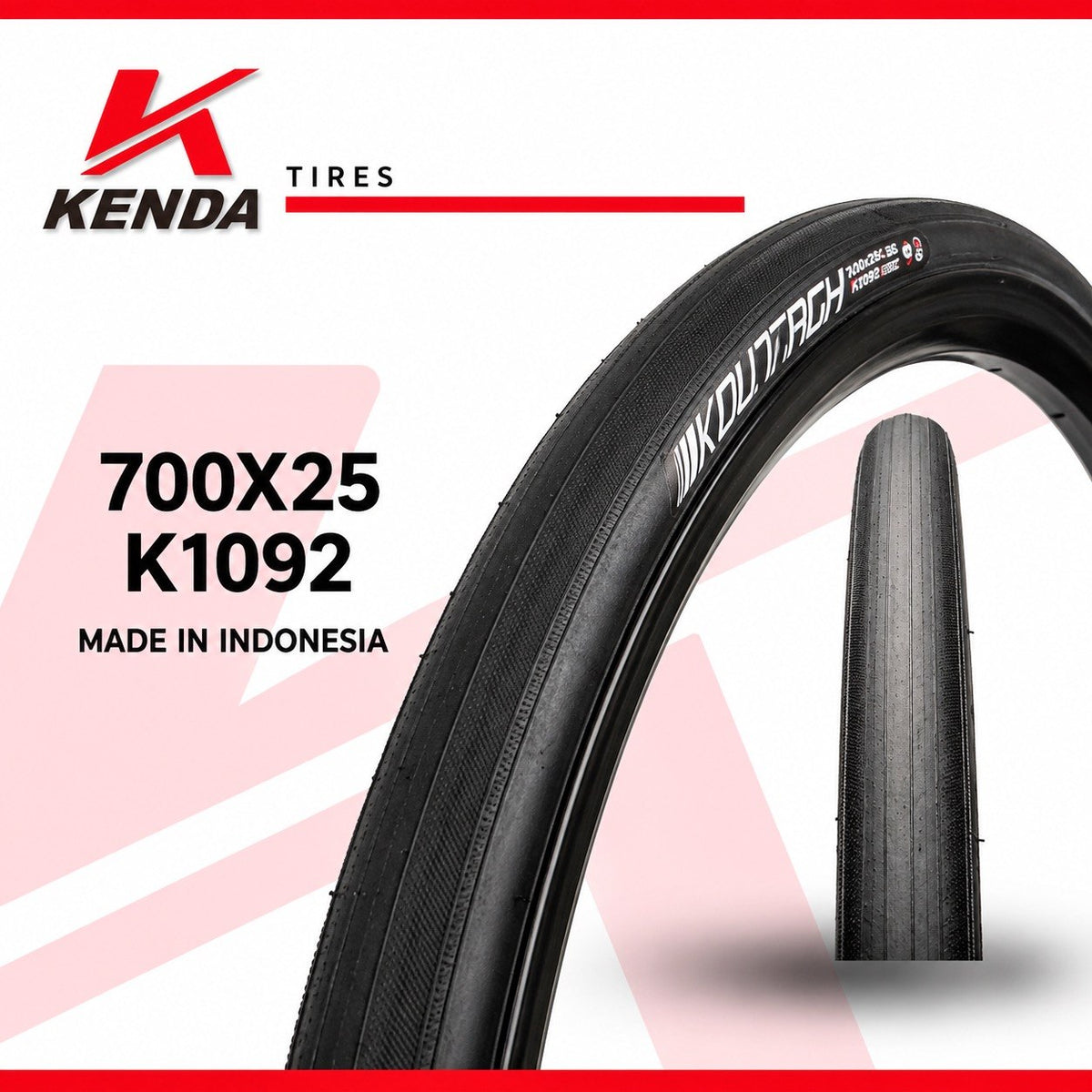 إطار دراجة طريق أصلي من Kenda موديل K1092 مقاس 700×25C – إطار سباقات قابل للطي