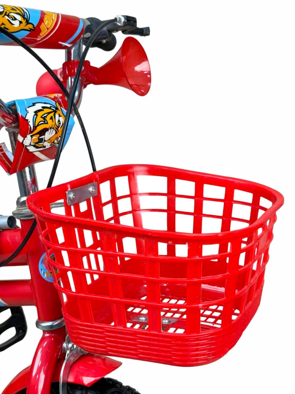 TIGER Kids Bike 12 Inch with Front Basket & Back Seat – For Children 2 to 5 Years