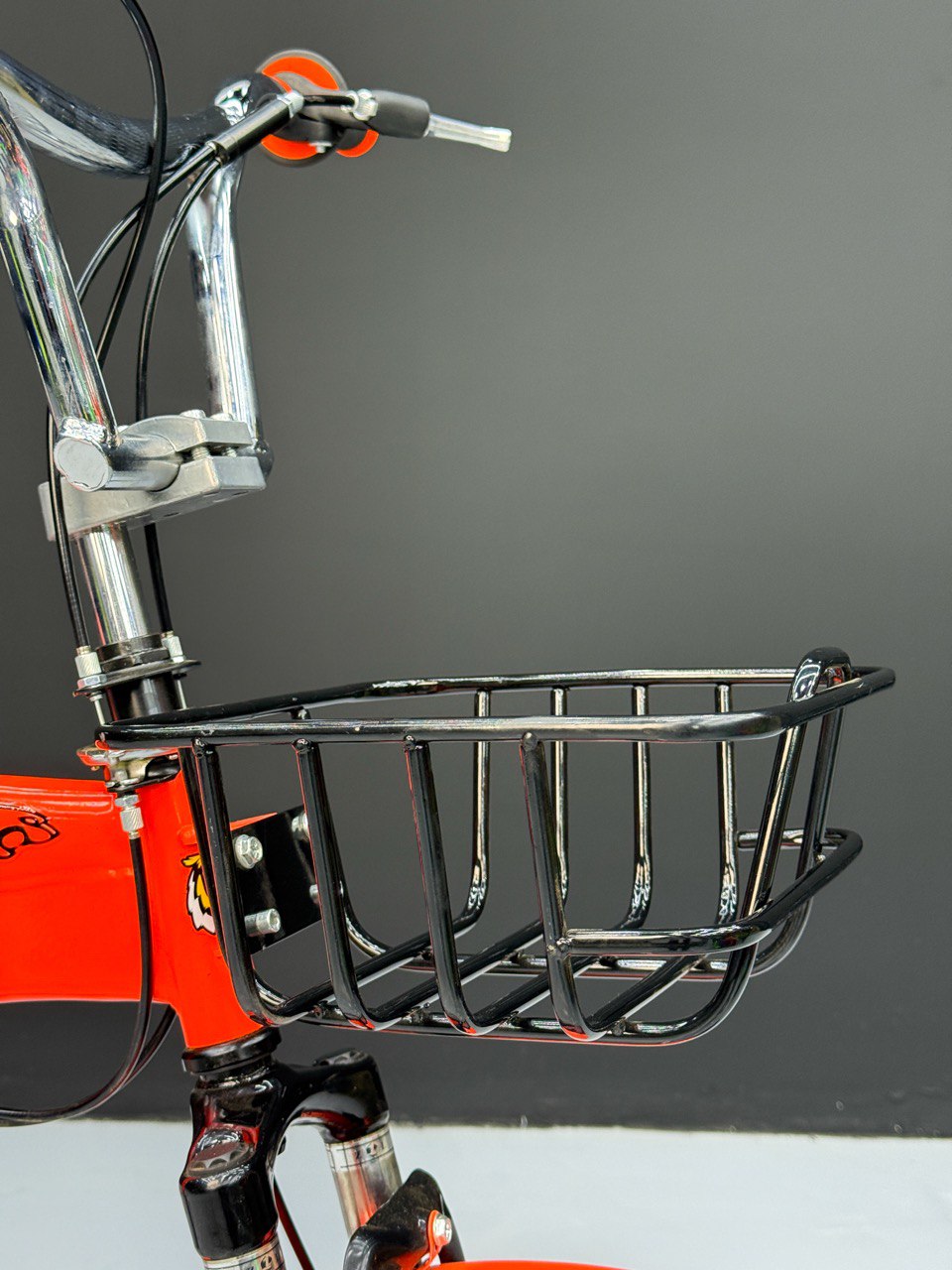 BMX Bike 20” – Strong Frame – Sport Rims – Front Basket – Rear Seat – Wide Tires Orange