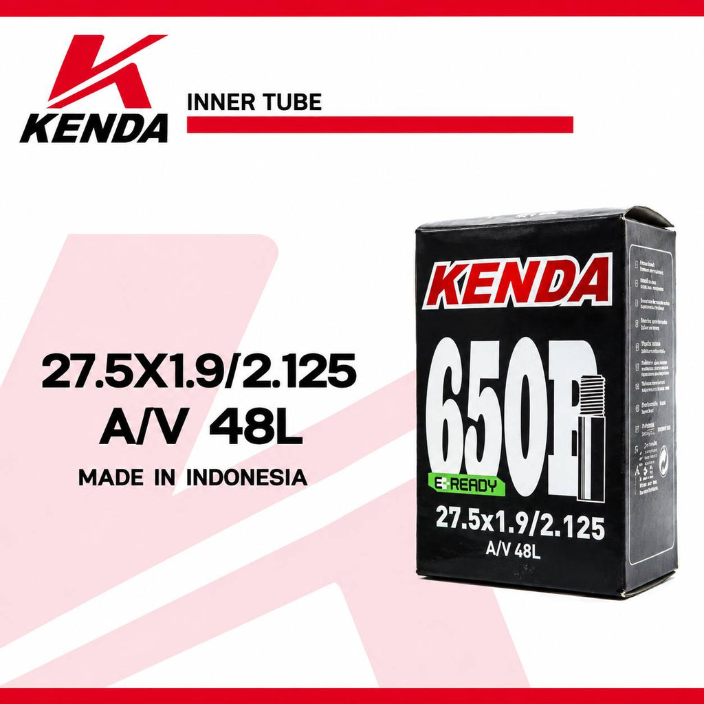 KENDA Bicycle Inner Tube 27.5×1.9/2.125 with 48mm Schrader Valve – Made in Indonesia